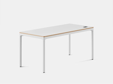 Four Leg Standing Desk – 59" x 27" / White / White