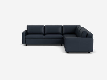 Evoque Atlantic with Black Ash Legs - Narrow Arms - Left Hand Facing Storage Loveseat