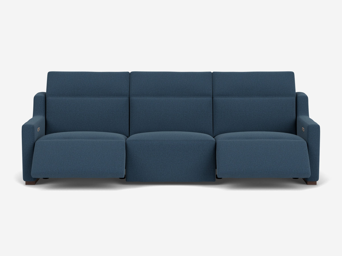 Alma Night Blue with Walnut Legs