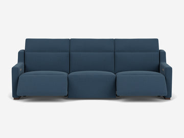 Alma Night Blue with Walnut Legs