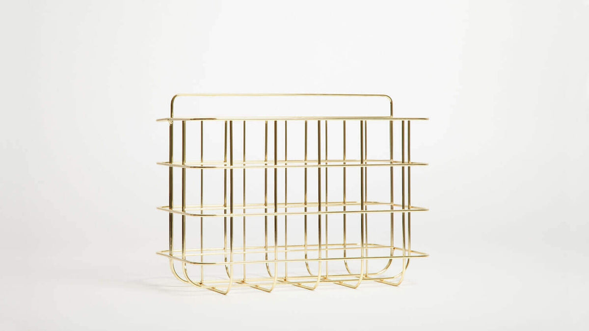 Station Magazine Rack – Brass