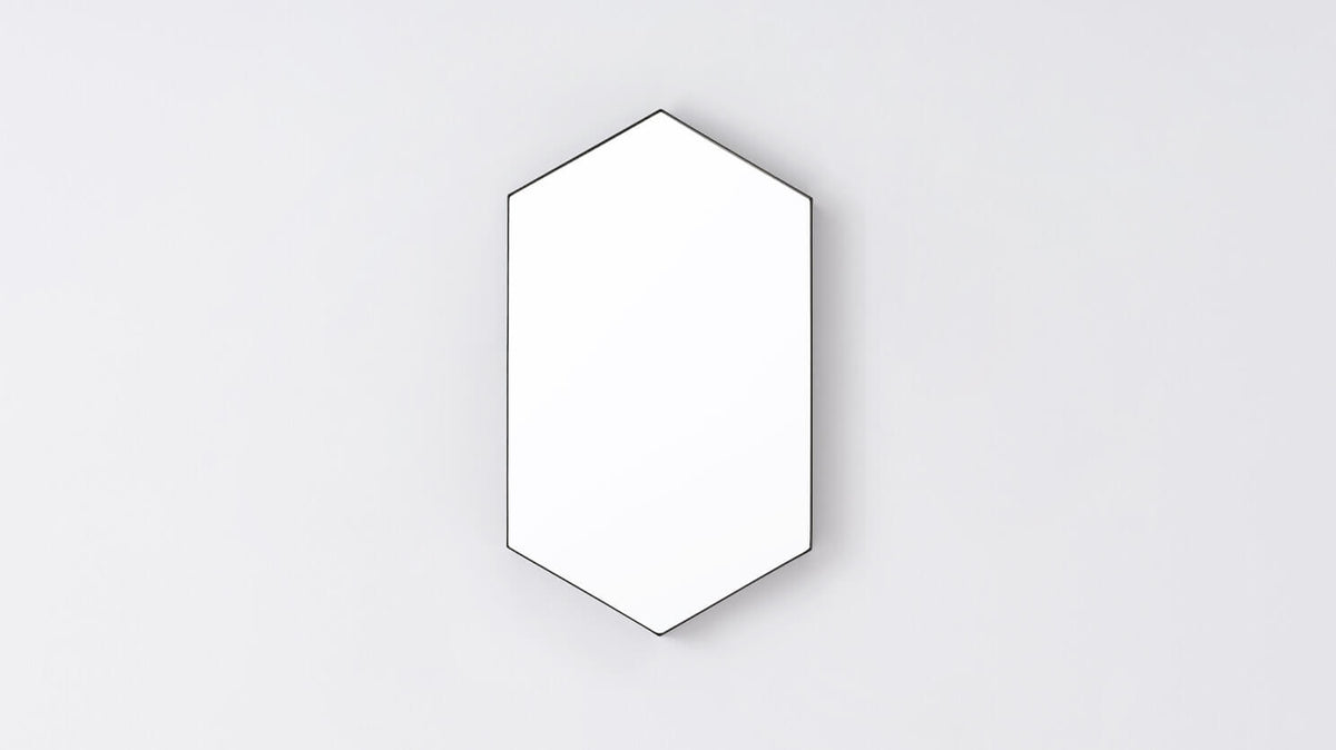 Hex Mirror - Portrait – Black