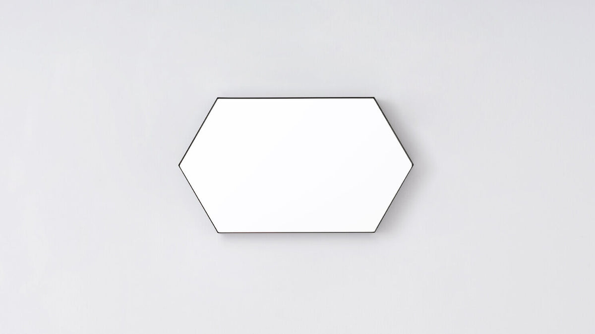 Hex Mirror - Portrait – Black – view 2
