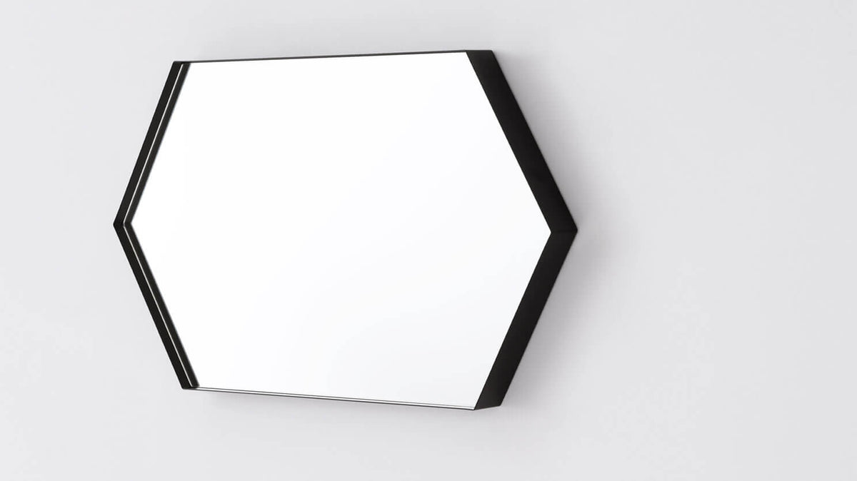 Hex Mirror - Portrait – Black – view 3
