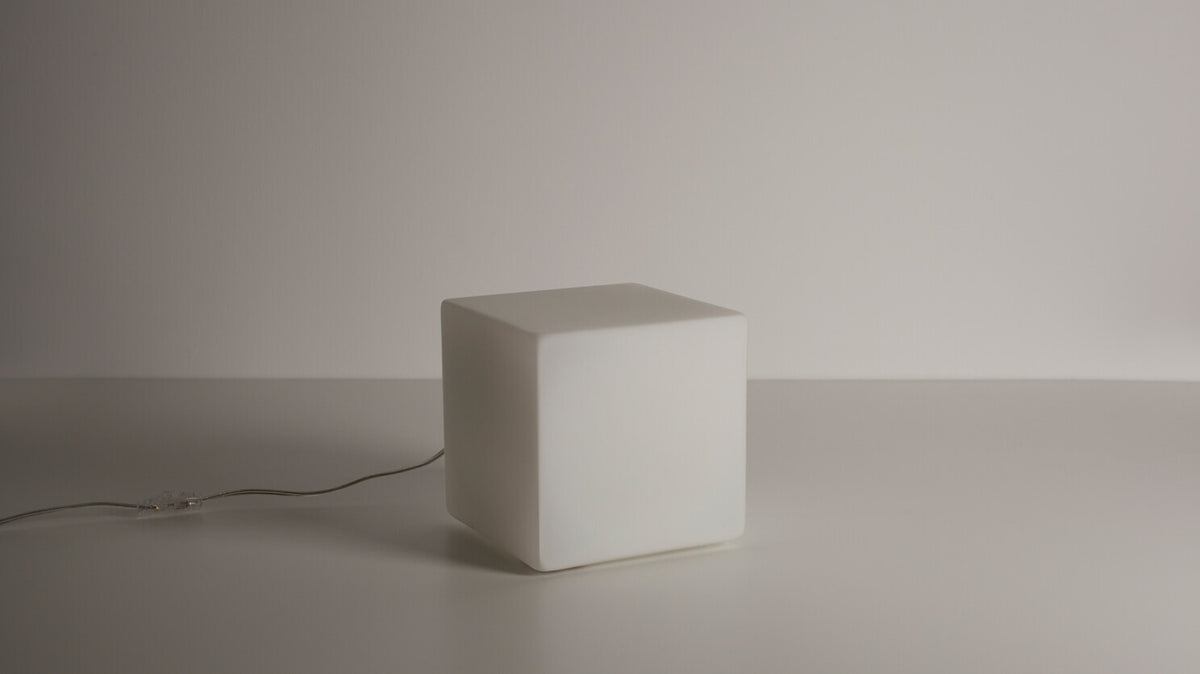 Boxy Table Lamp - Large – Frosted Glass