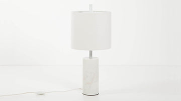 Drum Table Lamp - White – White