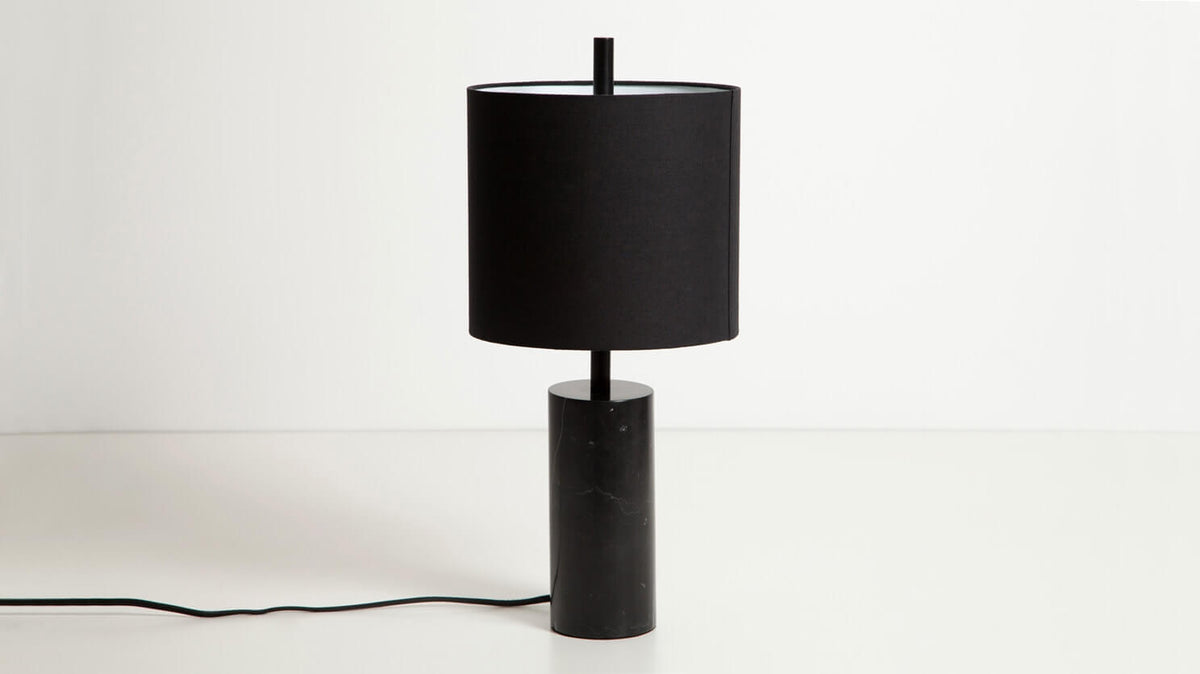 Drum Table Lamp - Black – Black