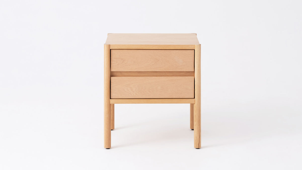 Monarch Double Drawer Nightstand – Oak