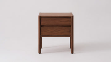 Monarch Double Drawer Nightstand – Walnut