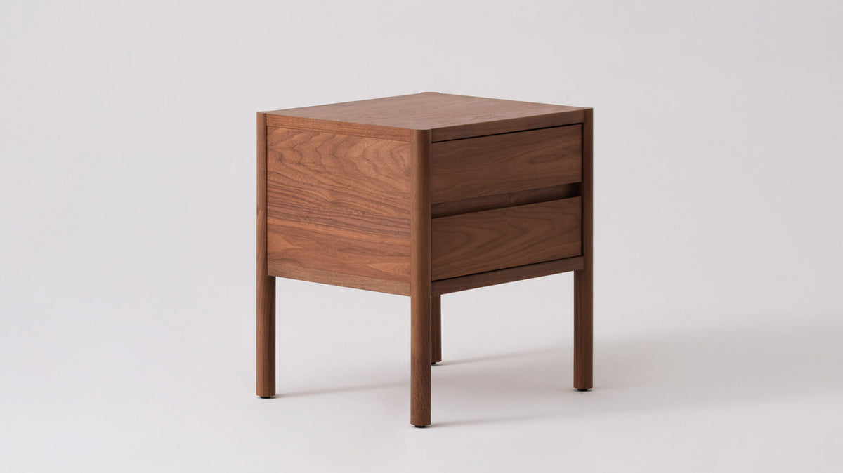 Monarch Double Drawer Nightstand – Walnut – view 2