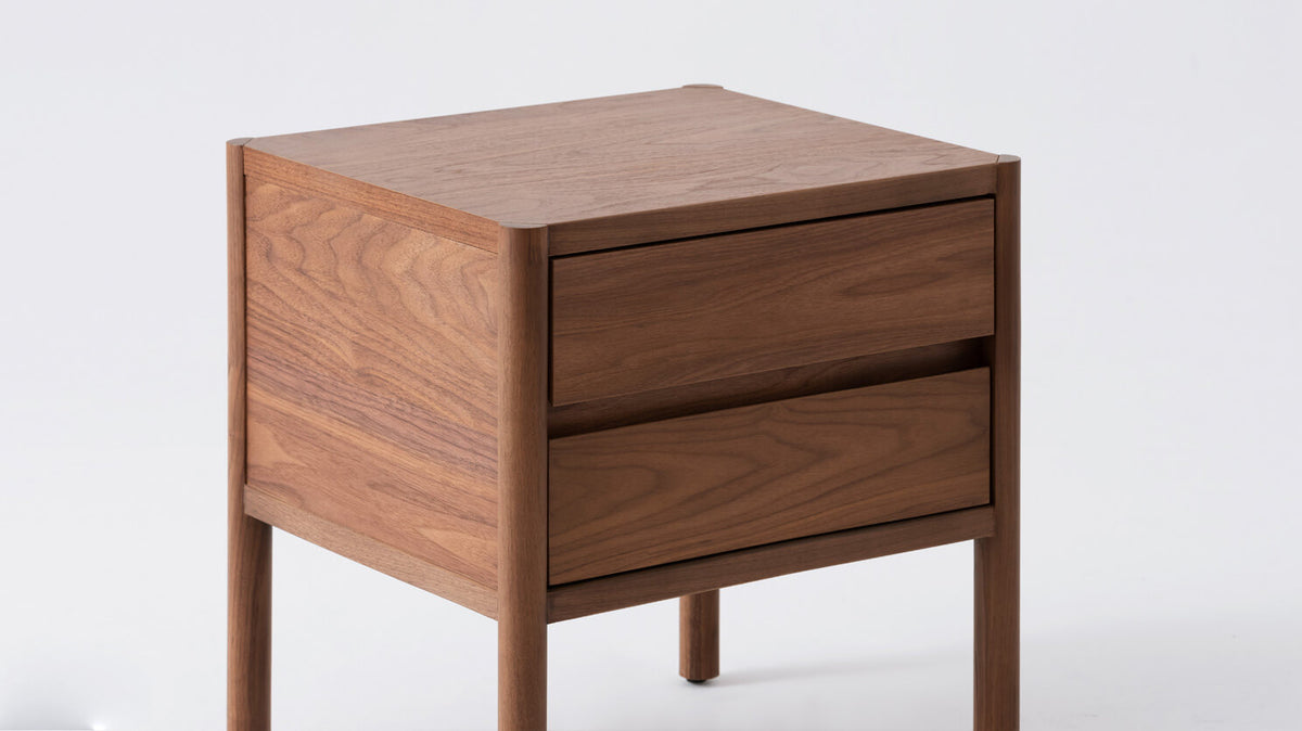 Monarch Double Drawer Nightstand – Walnut – view 3
