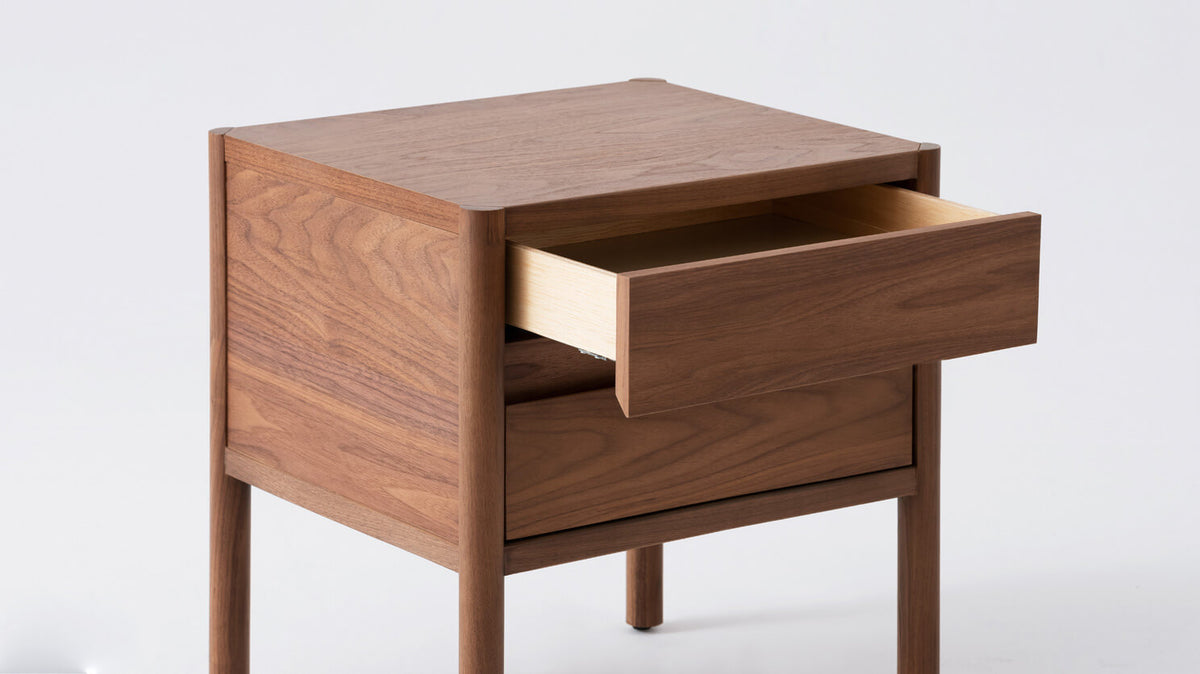 Monarch Double Drawer Nightstand – Walnut – view 4
