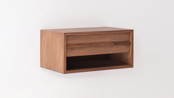 Marcel Open Shelf Floating Nightstand – Walnut
