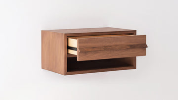Marcel Open Shelf Floating Nightstand – Walnut – view 3