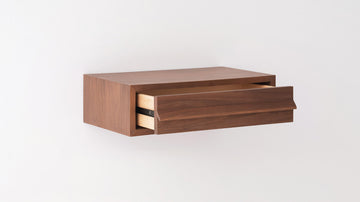 Marcel Single Drawer Floating Nightstand – Walnut – view 2