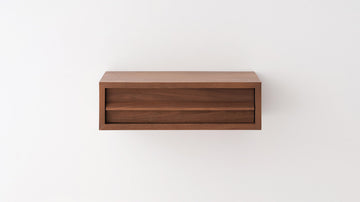 Marcel Single Drawer Floating Nightstand – Walnut