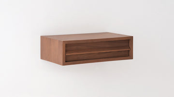 Marcel Single Drawer Floating Nightstand – Walnut – view 3