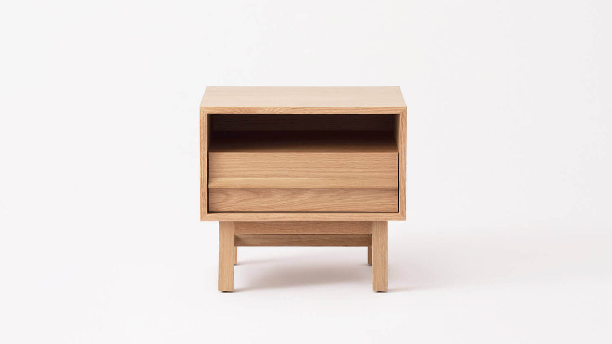 Marcel Open Shelf Nightstand – Oak