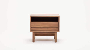 Marcel Open Shelf Nightstand – Walnut