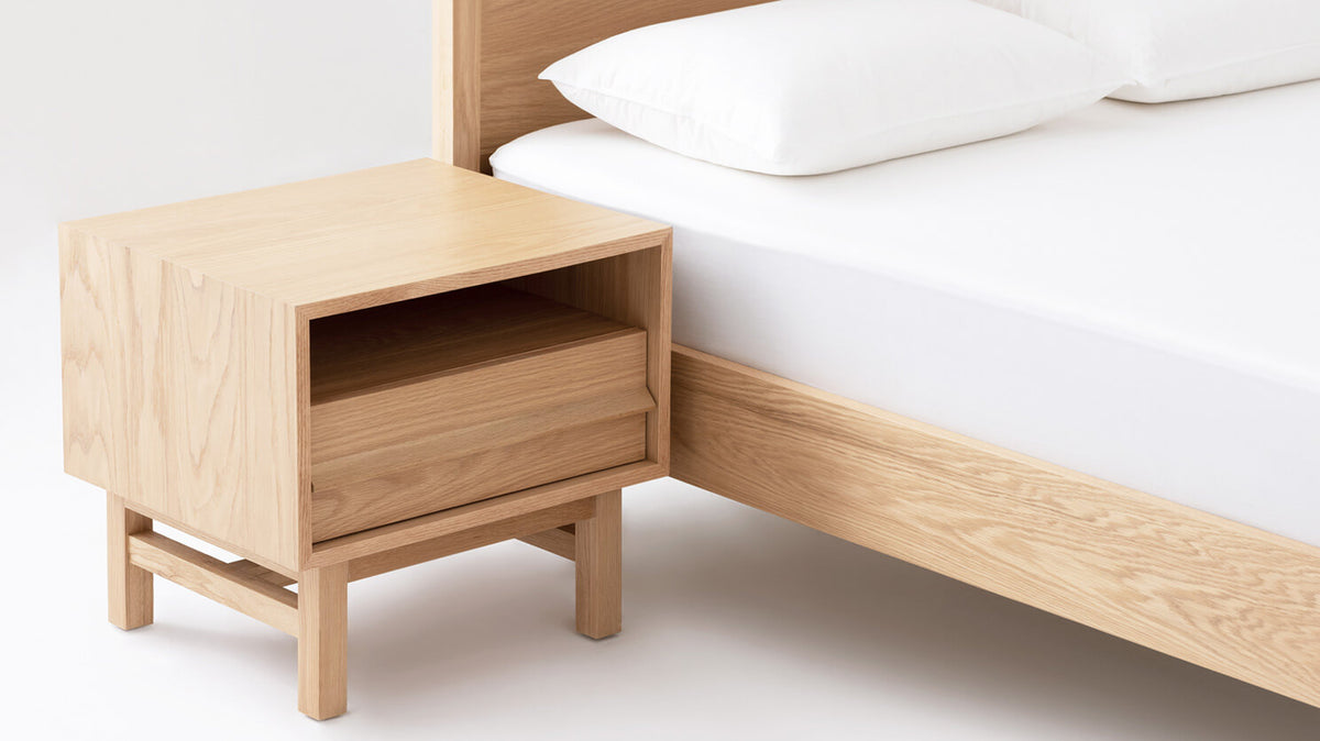 Marcel Open Shelf Nightstand – Oak – view 4