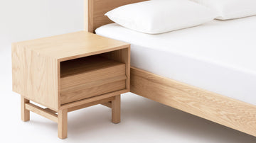 Marcel Open Shelf Nightstand – Oak – view 4