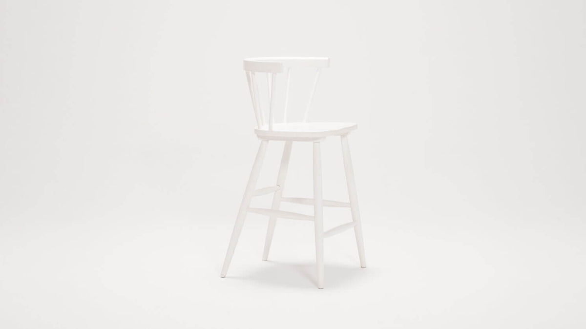 Lyla Arm Counter Stool – White – view 2