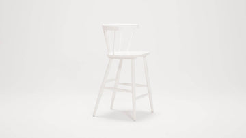 Lyla Arm Counter Stool – White – view 2