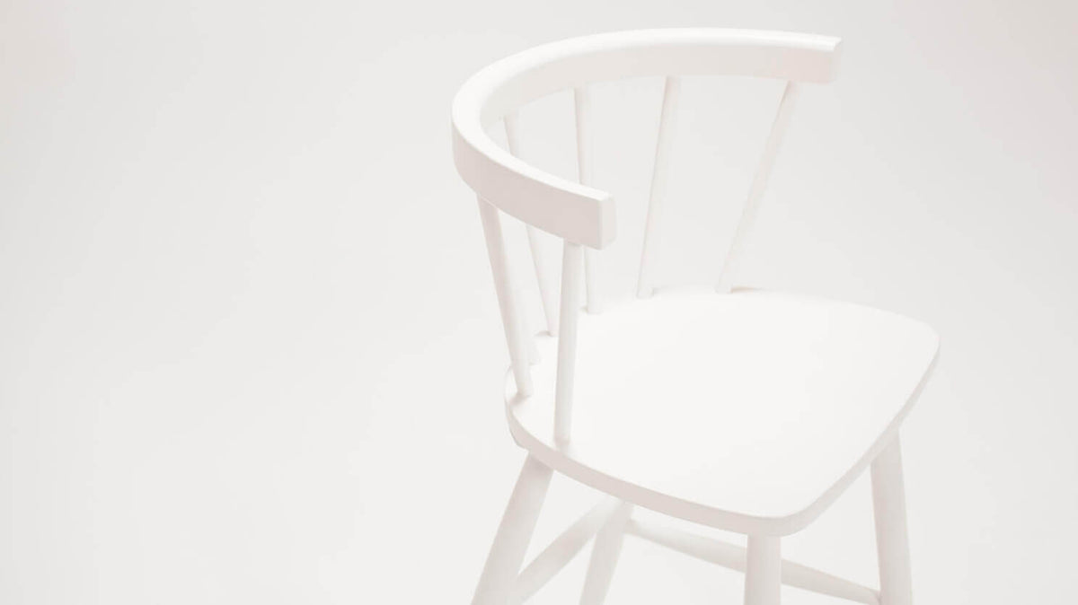 Lyla Arm Counter Stool – White – view 4