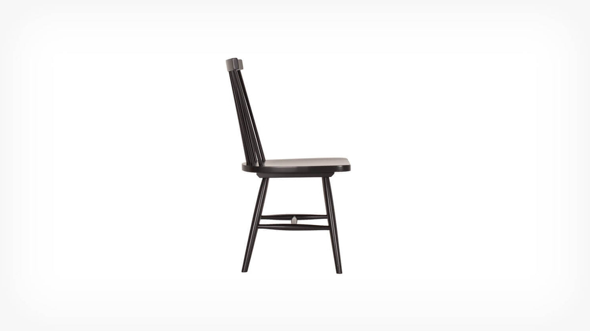 Lyla Side Chair – Black Rubberwood – view 2