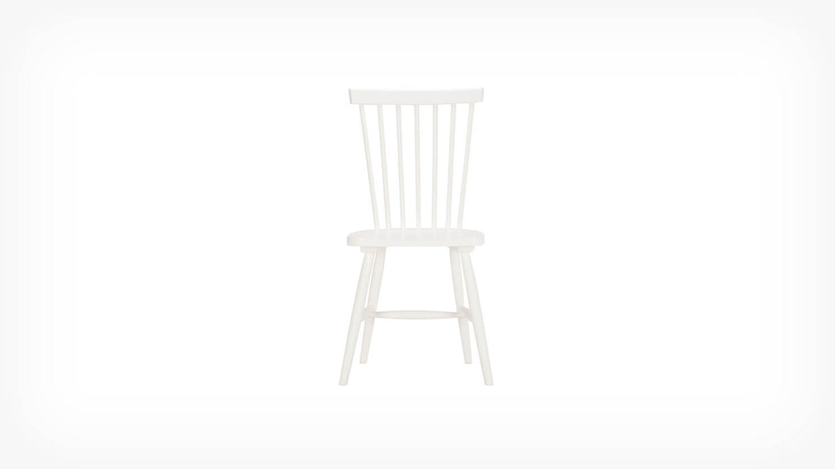 Lyla Side Chair – White Rubberwood