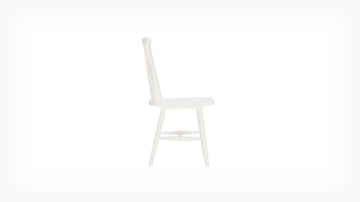 Lyla Side Chair – White Rubberwood – view 2