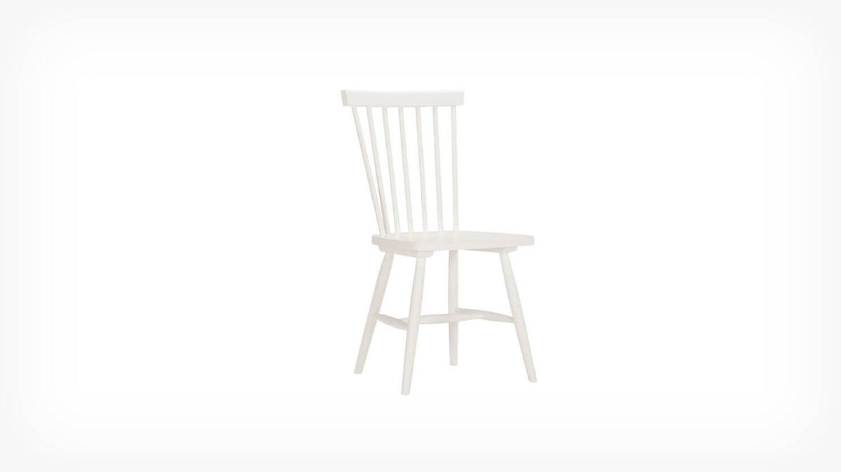 Lyla Side Chair – White Rubberwood – view 3