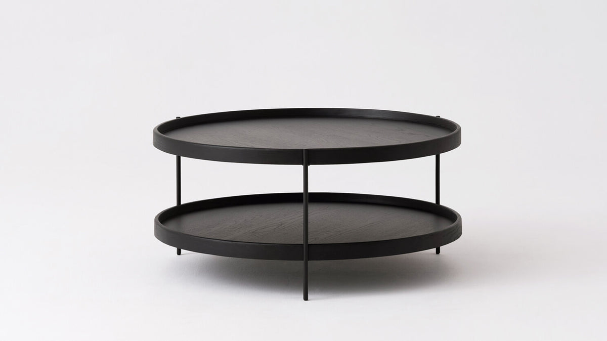 Sage Round Coffee Table – Small / Black Oak