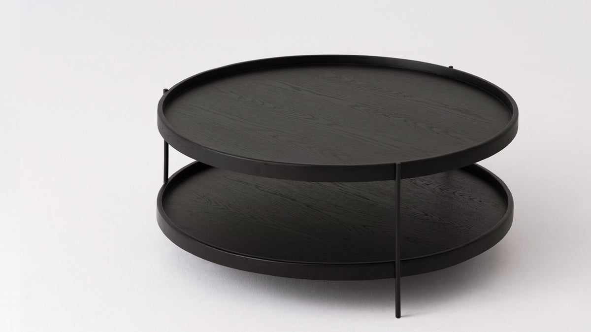 Sage Round Coffee Table – Small / Black Oak – view 3