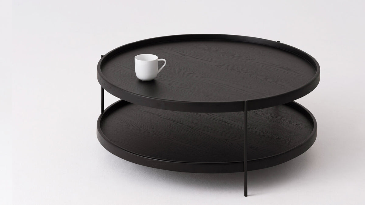 Sage Round Coffee Table – Small / Black Oak – view 4