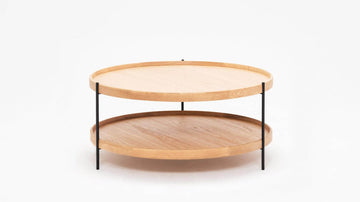 Sage Round Coffee Table – Small / Oak – view 2