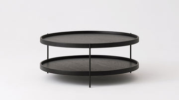 Sage Round Coffee Table – Large / Black Oak