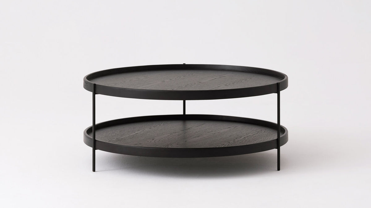Sage Round Coffee Table – Large / Black Oak – view 2