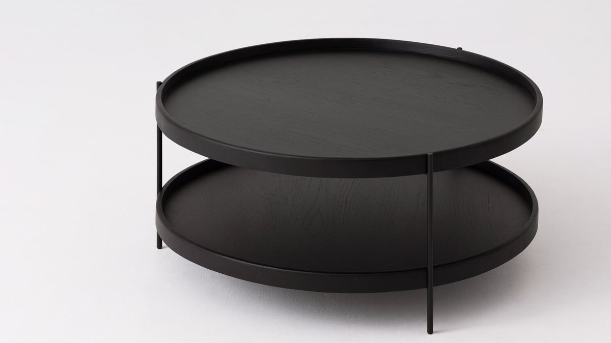 Sage Round Coffee Table – Large / Black Oak – view 3