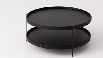 Sage Round Coffee Table – Large / Black Oak – view 3