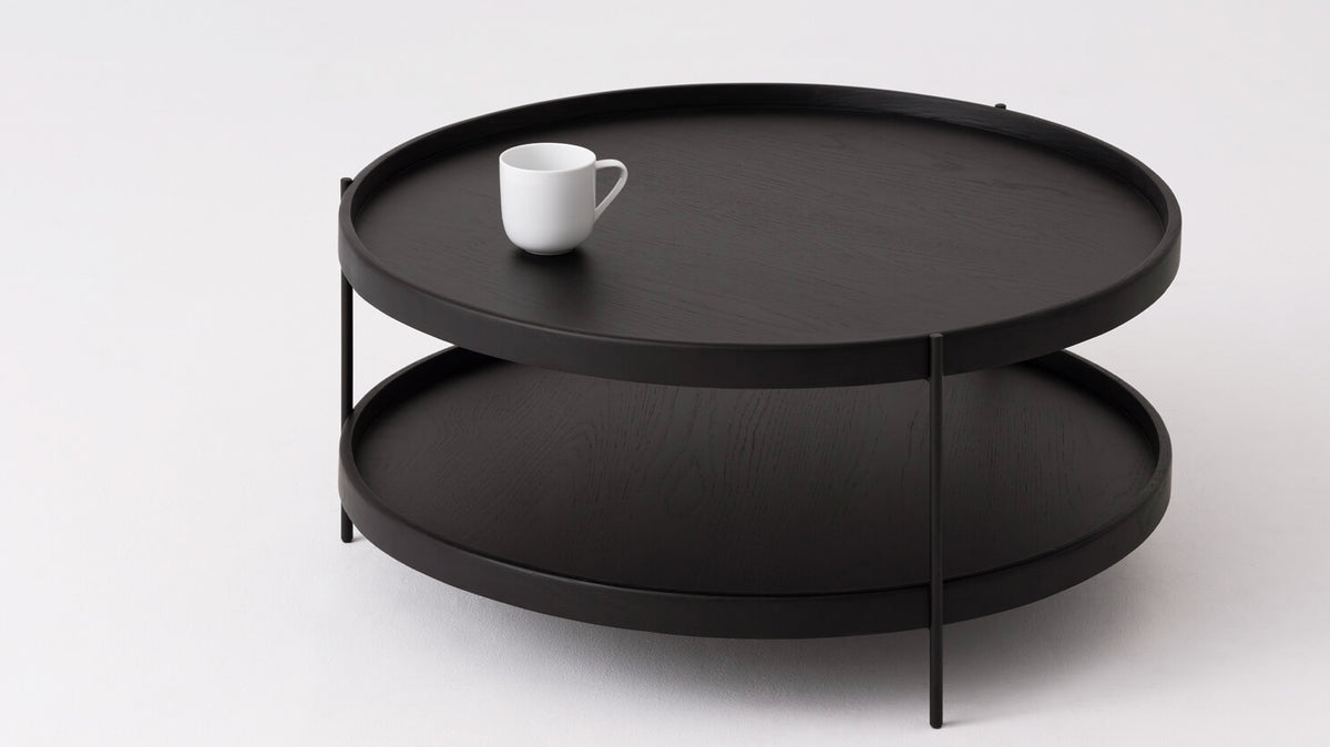 Sage Round Coffee Table – Large / Black Oak – view 4