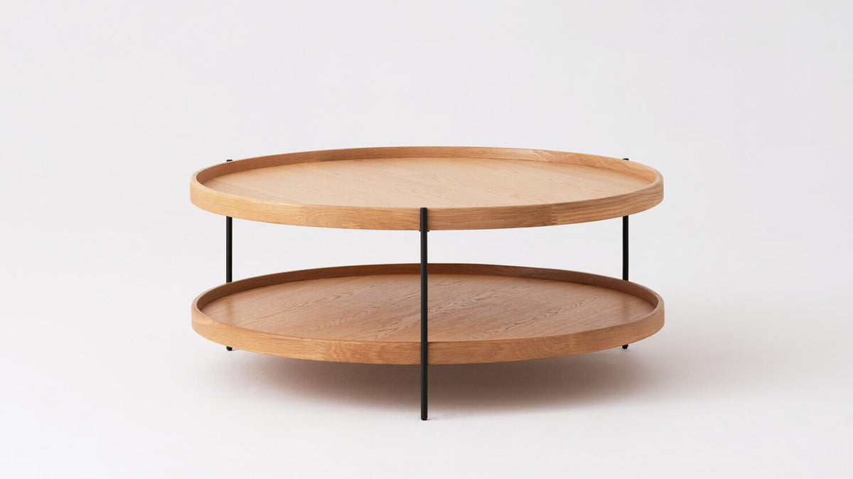 Sage Round Coffee Table – Large / Oak – view 2
