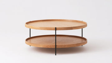 Sage Round Coffee Table – Large / Oak – view 2
