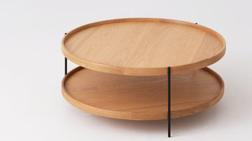 Sage Round Coffee Table – Large / Oak – view 3