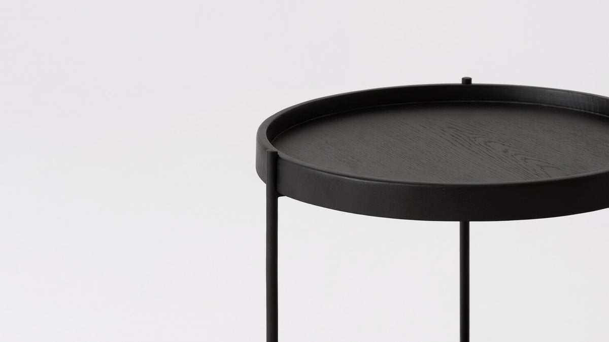 Sage End Table – Black Oak – view 3