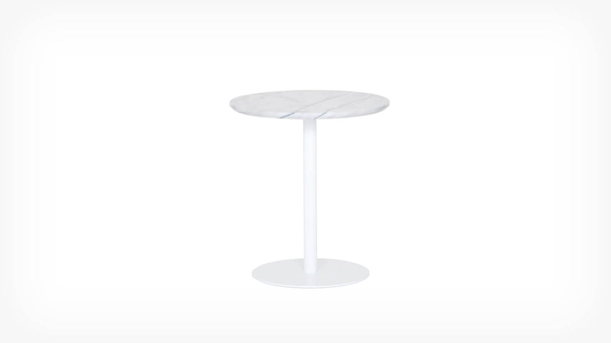 Simone End Table – White Marble