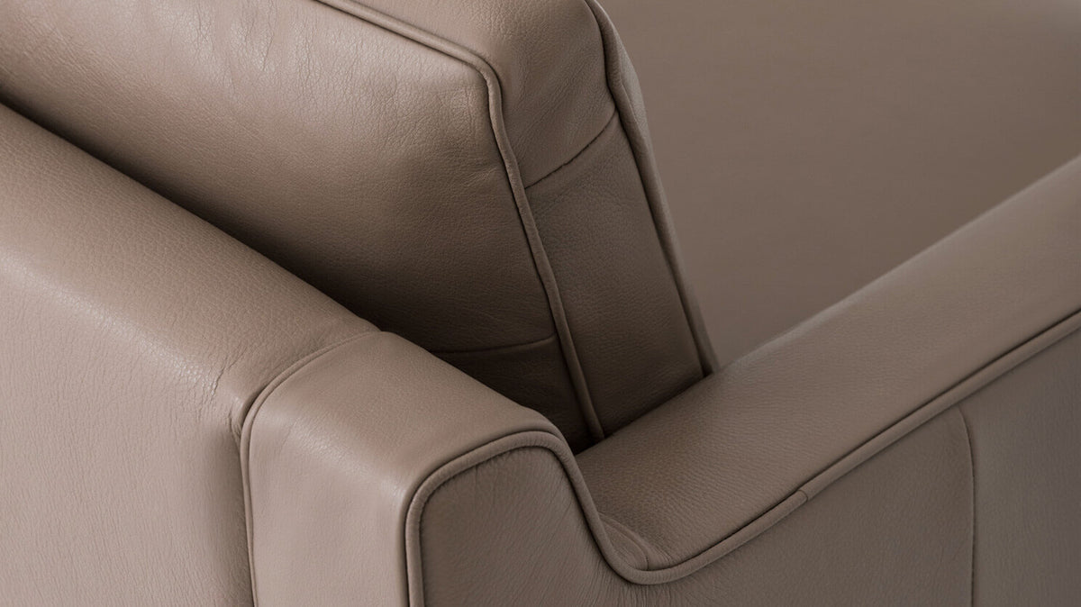 Suave Chrome with Onyx Legs - Right Hand Facing Chaise