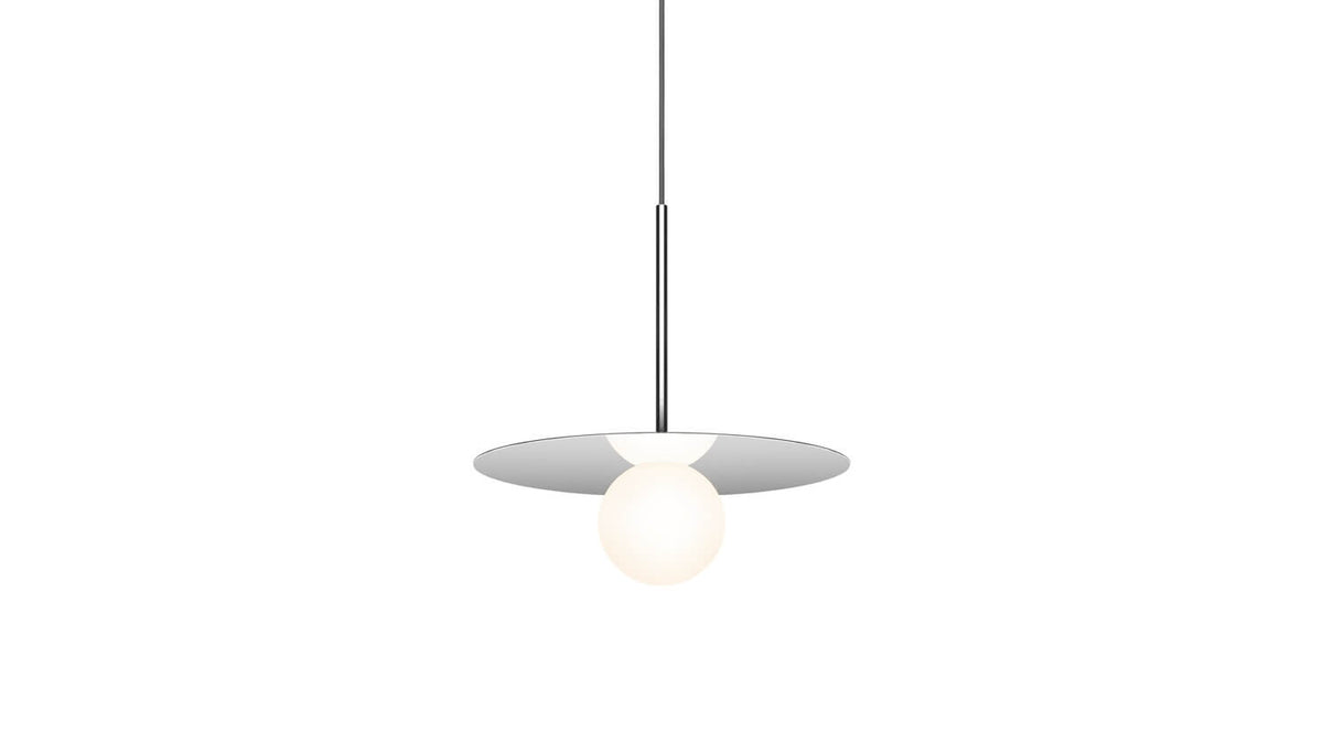 Bola Disc Pendant - 12" – Chrome