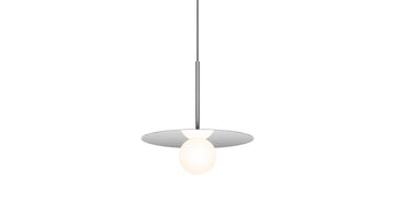 Bola Disc Pendant - 12" – Chrome