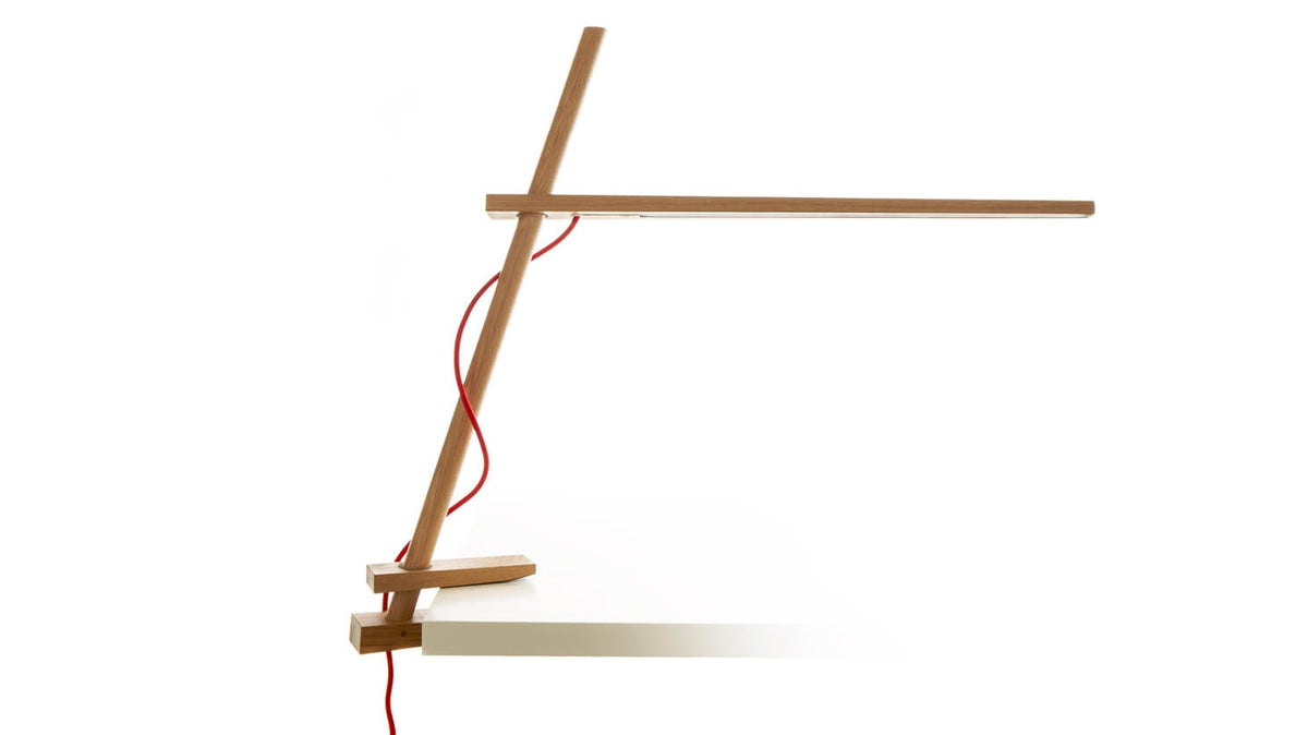 Clamp Table Lamp – Oak